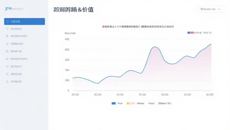 一份包含跨度和值曲线的走势图表,突出显示数据变化区间,配以简洁分析说明